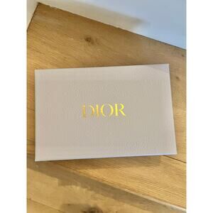 Dior Pebble Texture White Empty Gift Box With Gold Lettering